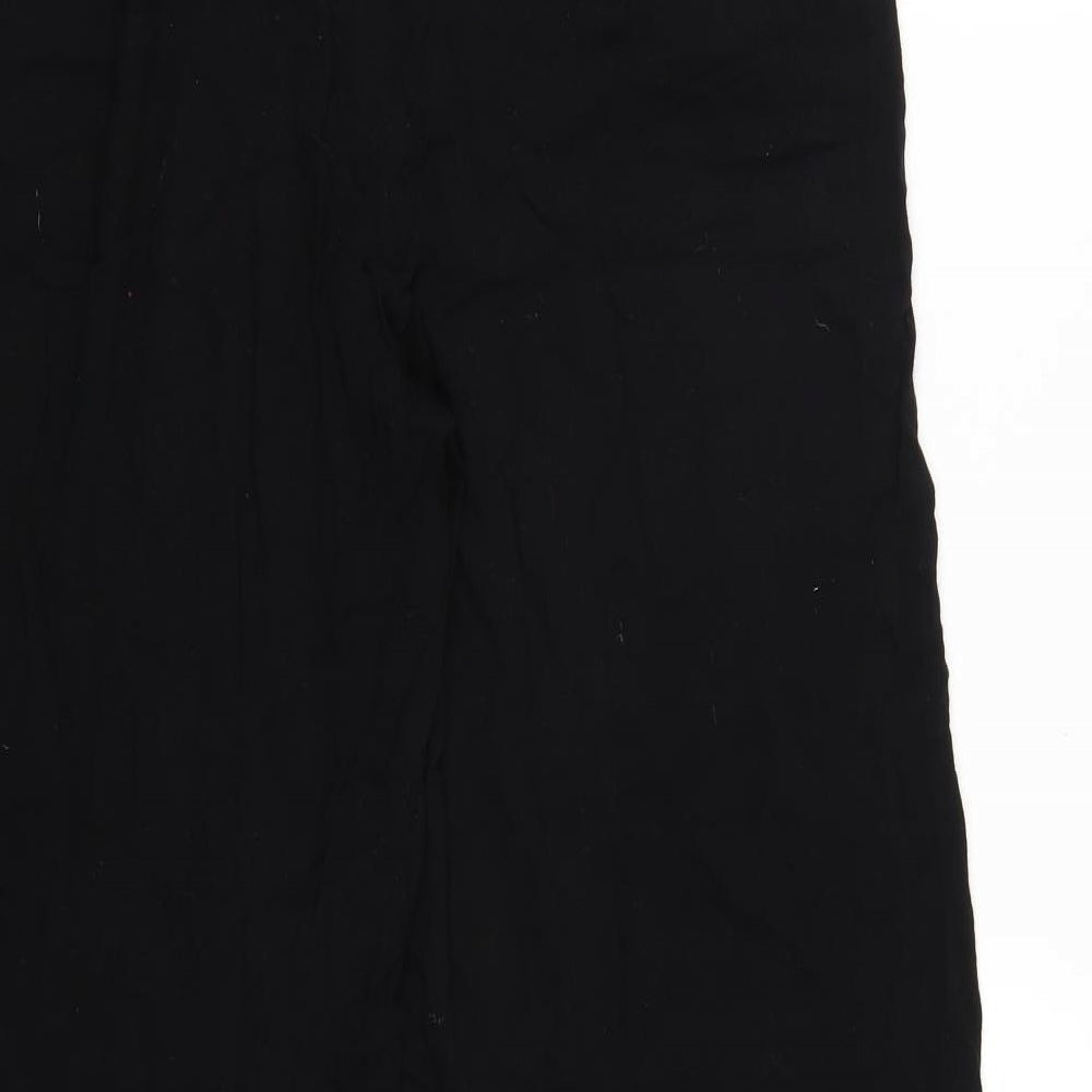 Womens UK Size 8 Misspap Regular Fit Black Trousers