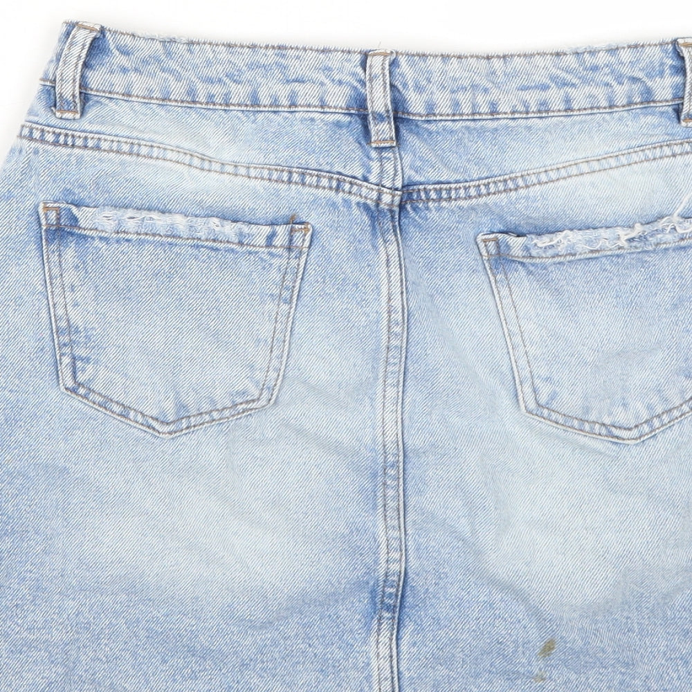 Newlook Womens Blue A-Line Skirt Size 8