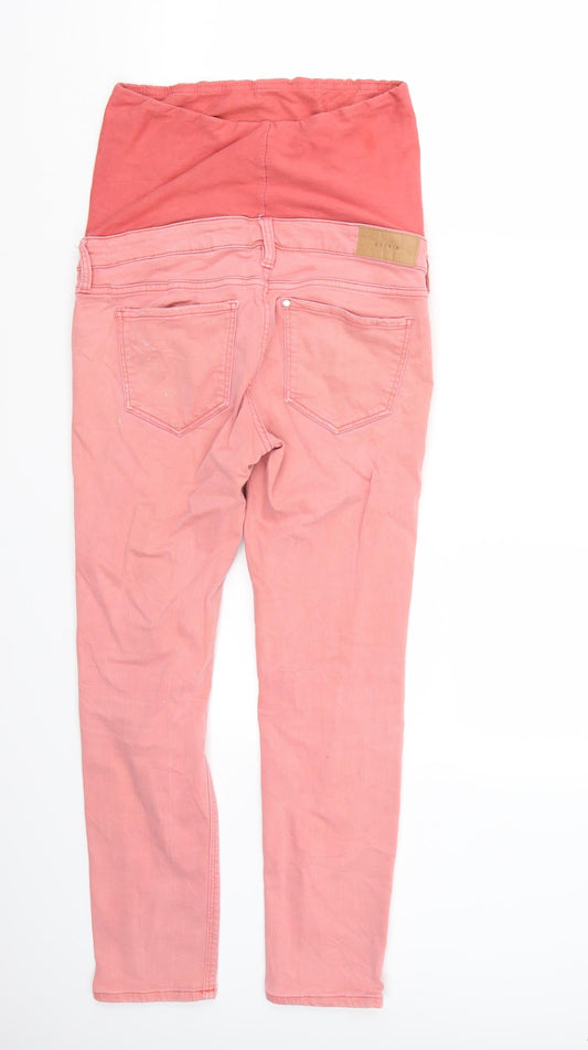 Womens UK Size 6 H&M Regular Fit Straight Pink Jeans
