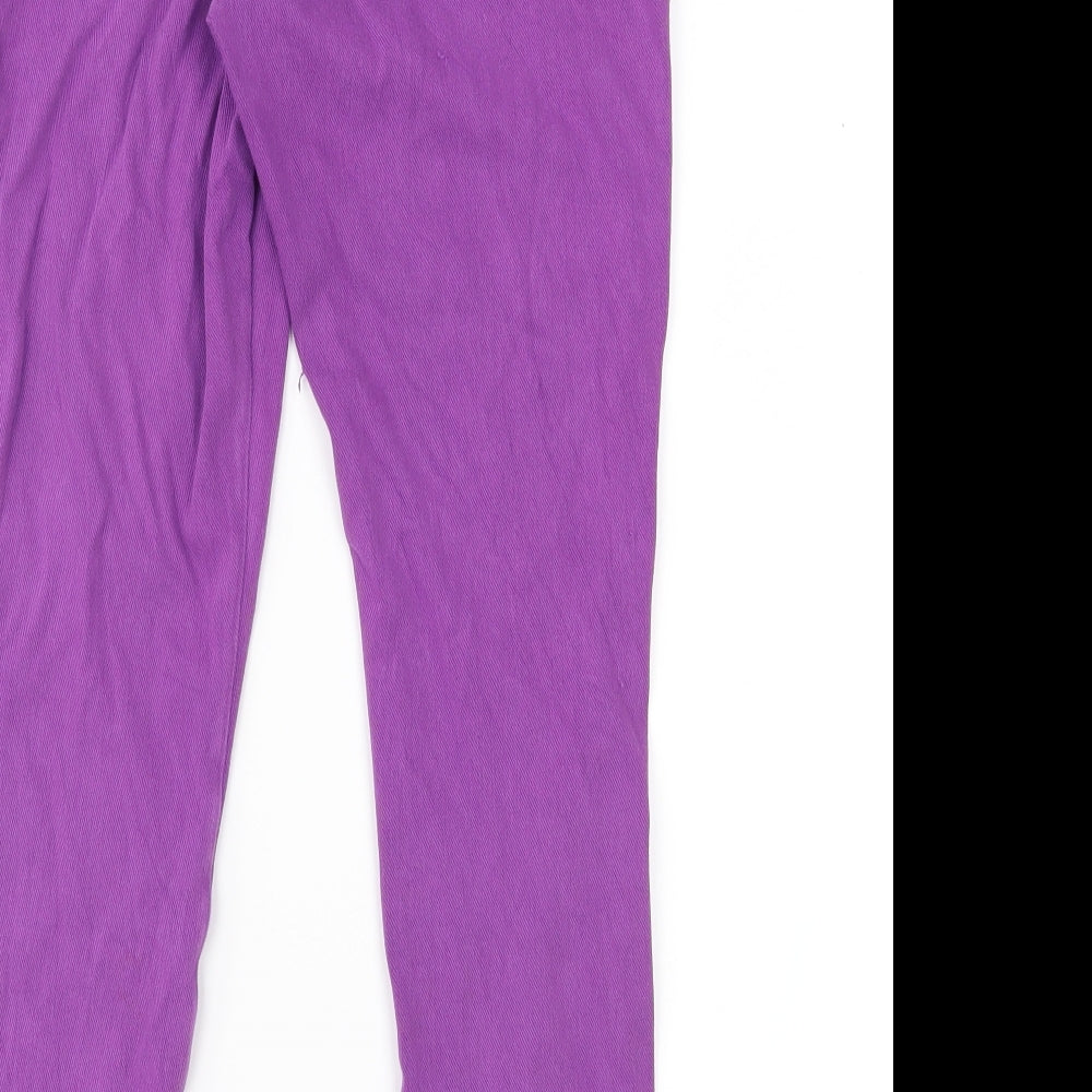 HUE Womens Purple Denim Jegging Jeans Size S L21 in