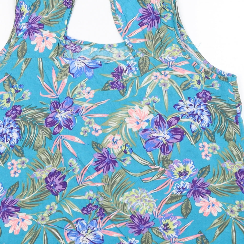 Womens UK Size 12 New Look Blue Basic Tank