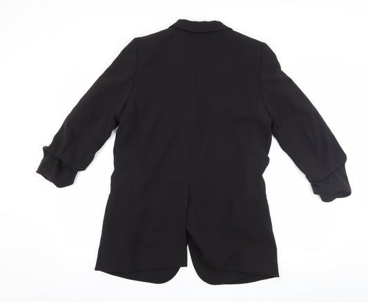 H&M Womens Black Jacket Suit Jacket Size 10