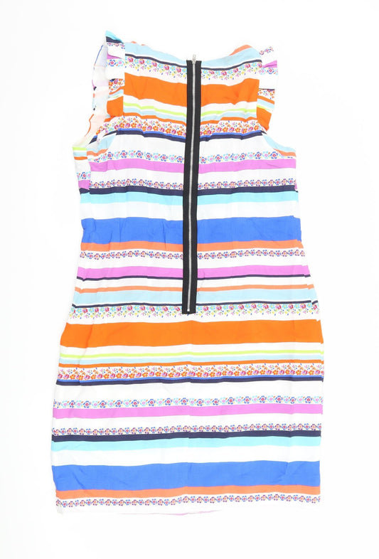 Dorothy Perkins Womens Multicoloured Striped Shift Size 12