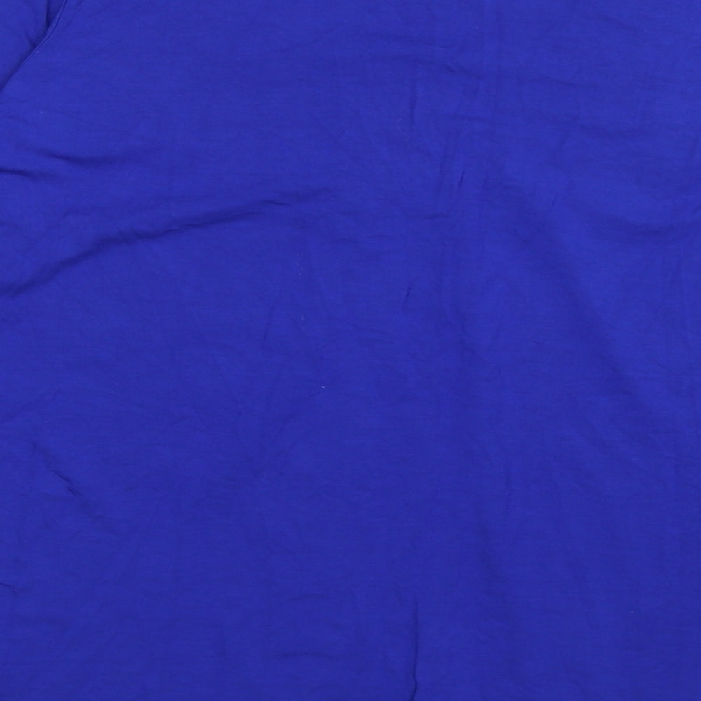 togehter Womens Blue Floral Tunic T-Shirt Size L