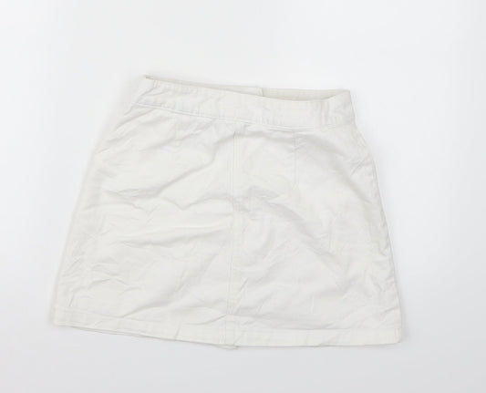 Divided by H&M Womens White  Denim A-Line Skirt Size 6