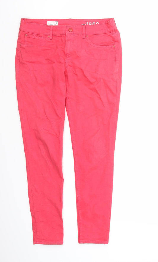Womens UK Size 10 Gap Regular Fit Jegging Pink Jeans
