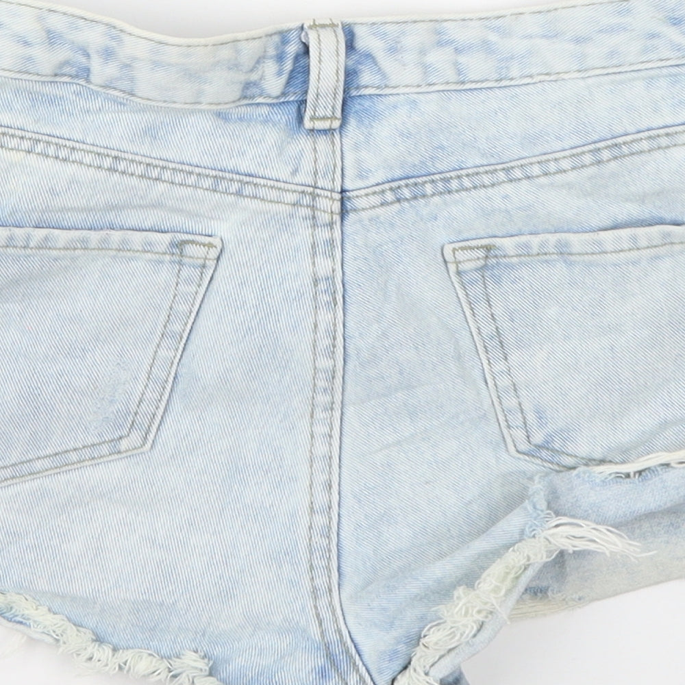 Denim co. Womens Blue Denim Hot Pants Shorts Size 8
