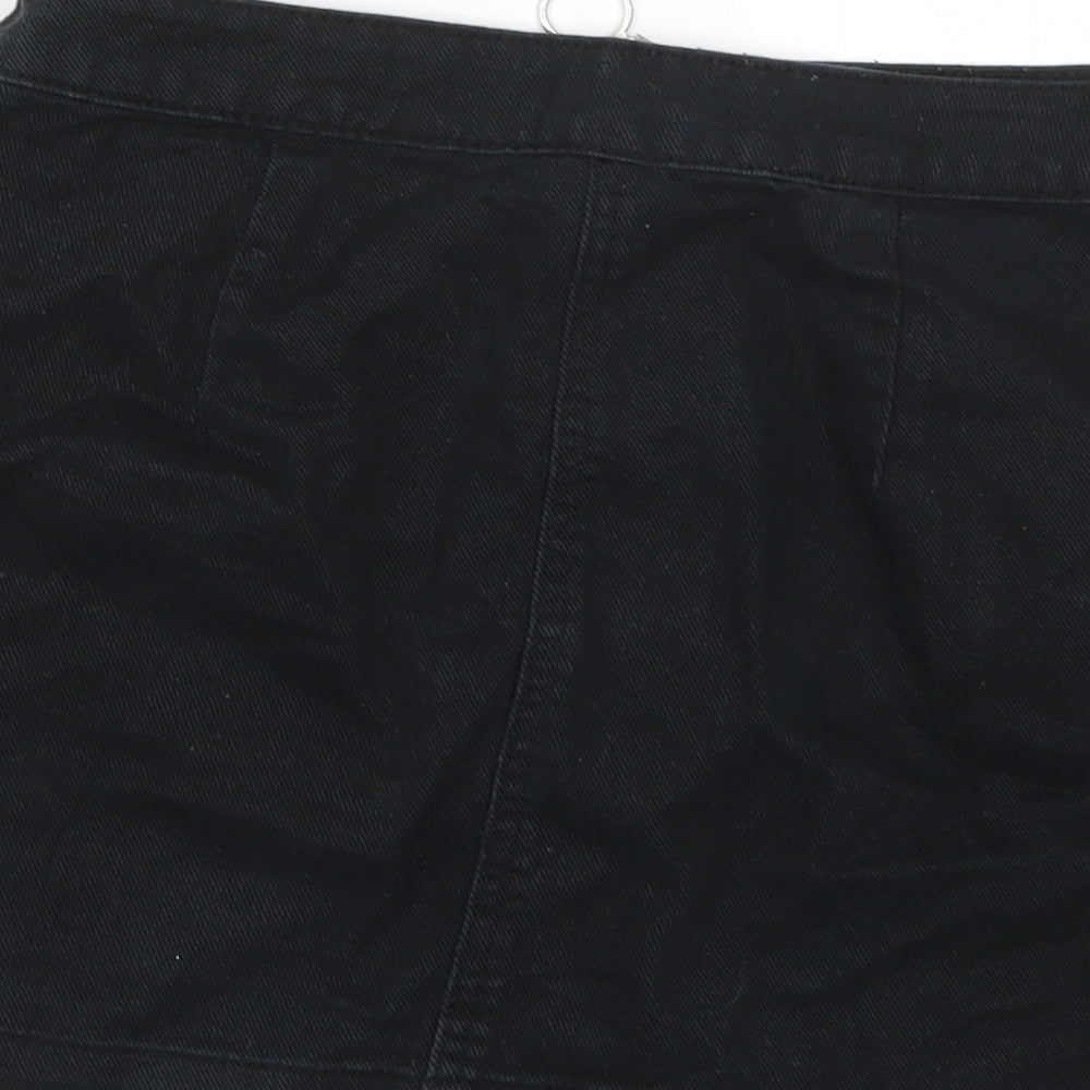 Divided by H&M Womens Black Denim A-Line Skirt Size 8