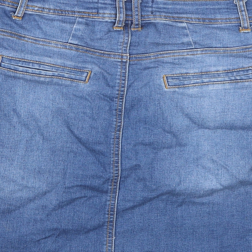 YES YES Womens Blue Denim A-Line Skirt Size 8