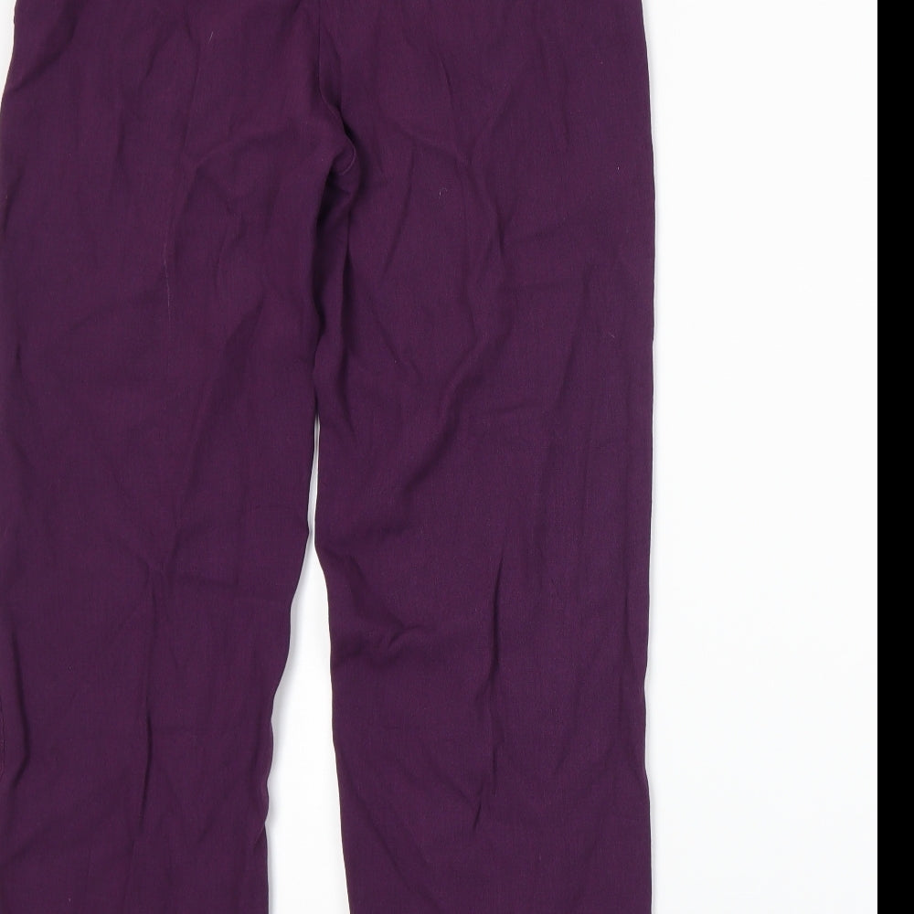Womens UK Size 12 Wallis Regular Fit Purple Trousers