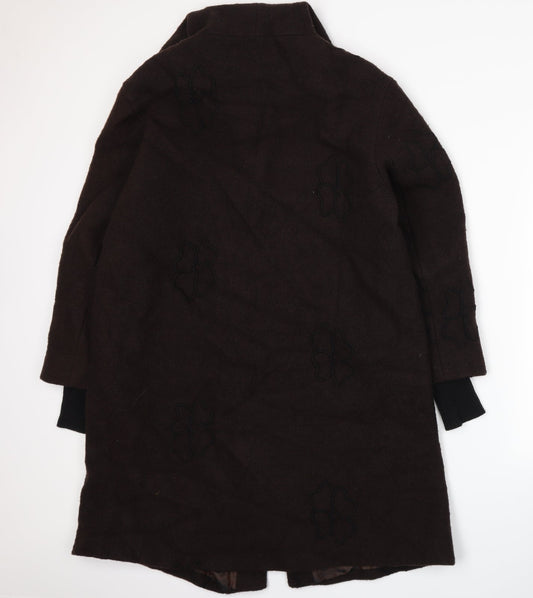 Womens UK Size 10 EVELIN BRANDT Brown Overcoat