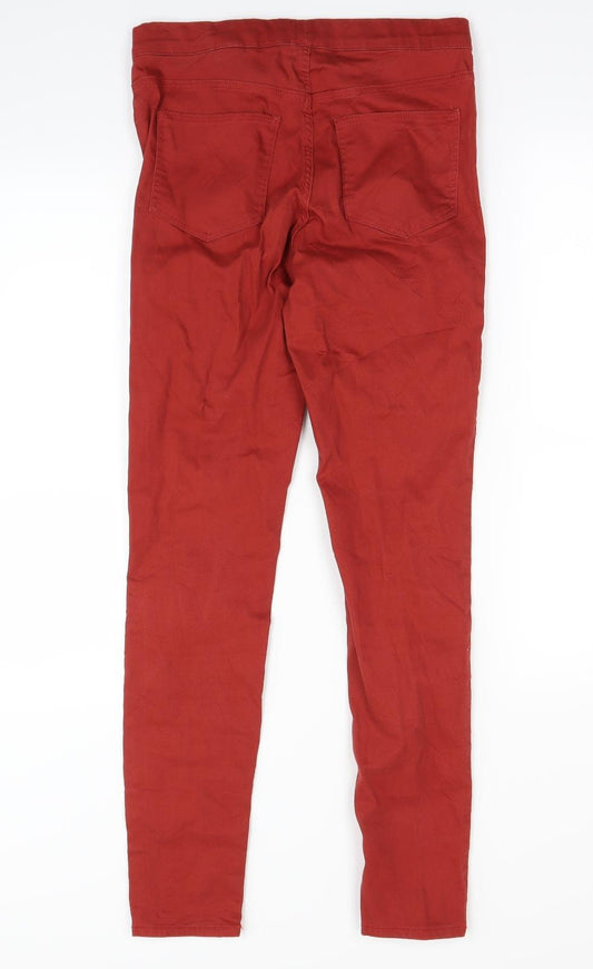 Womens UK Size 8 H&M Regular Fit Mom Red Jeans