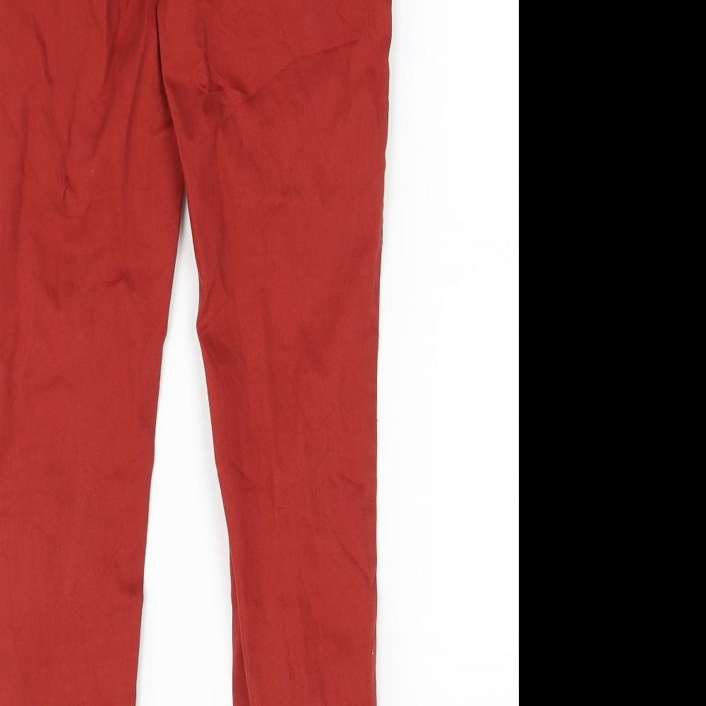 Womens UK Size 8 H&M Regular Fit Mom Red Jeans
