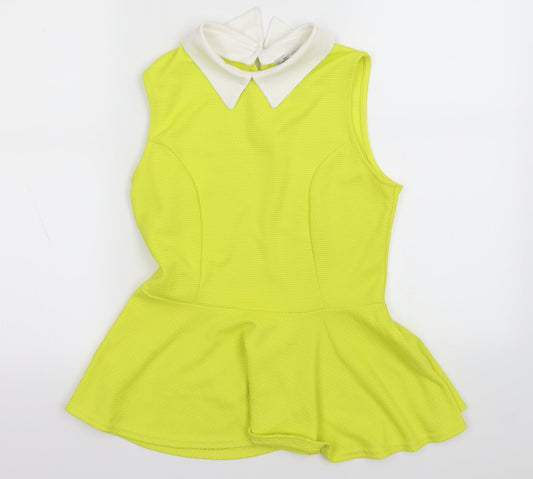 Womens UK Size 12 cameo rose Yellow Basic Tank