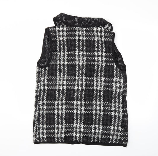 Apricot Womens Black Check Jacket Waistcoat Size S