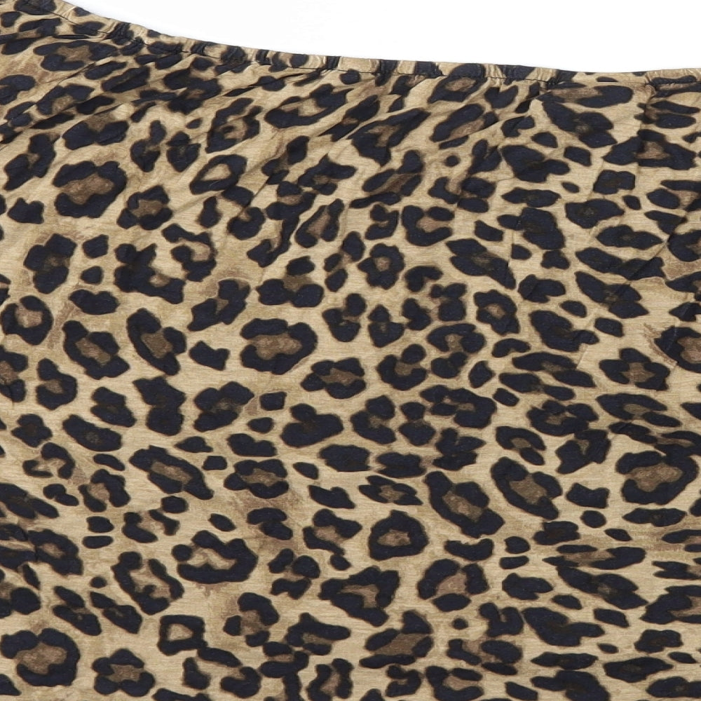 Womens UK Size 2XL H&M Brown Basic Blouse