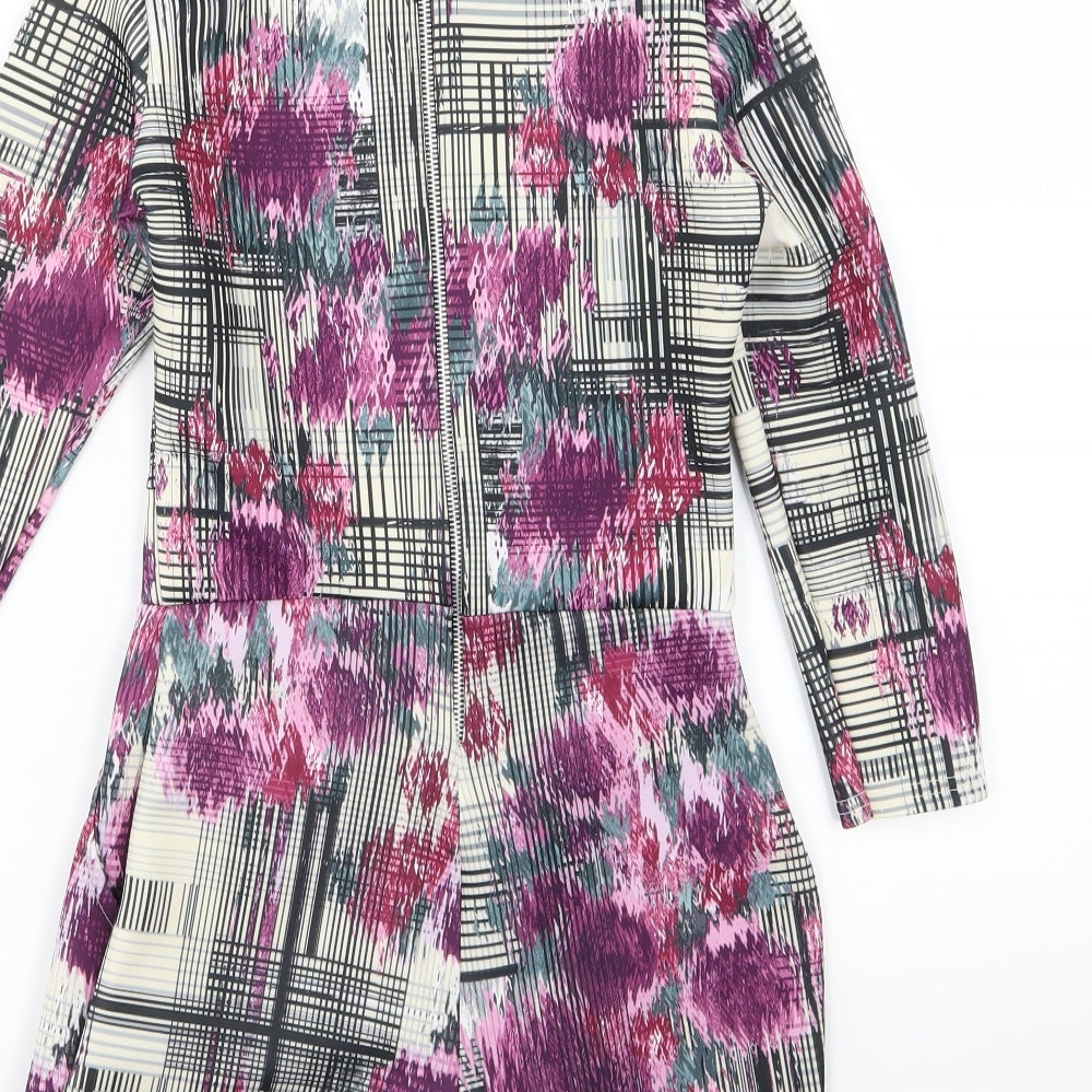 Missguided Womens Multicoloured Striped Playsuit One-Piece Size 6 L3 in