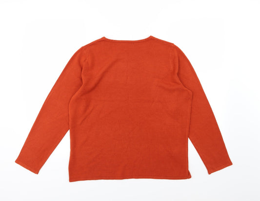 Preworn Mens Brown Knit Pullover Jumper Size M