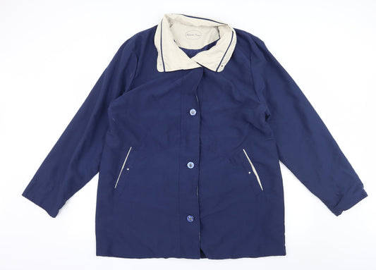 Womens UK Size 16 Gabrielle Vicenza Blue Overcoat