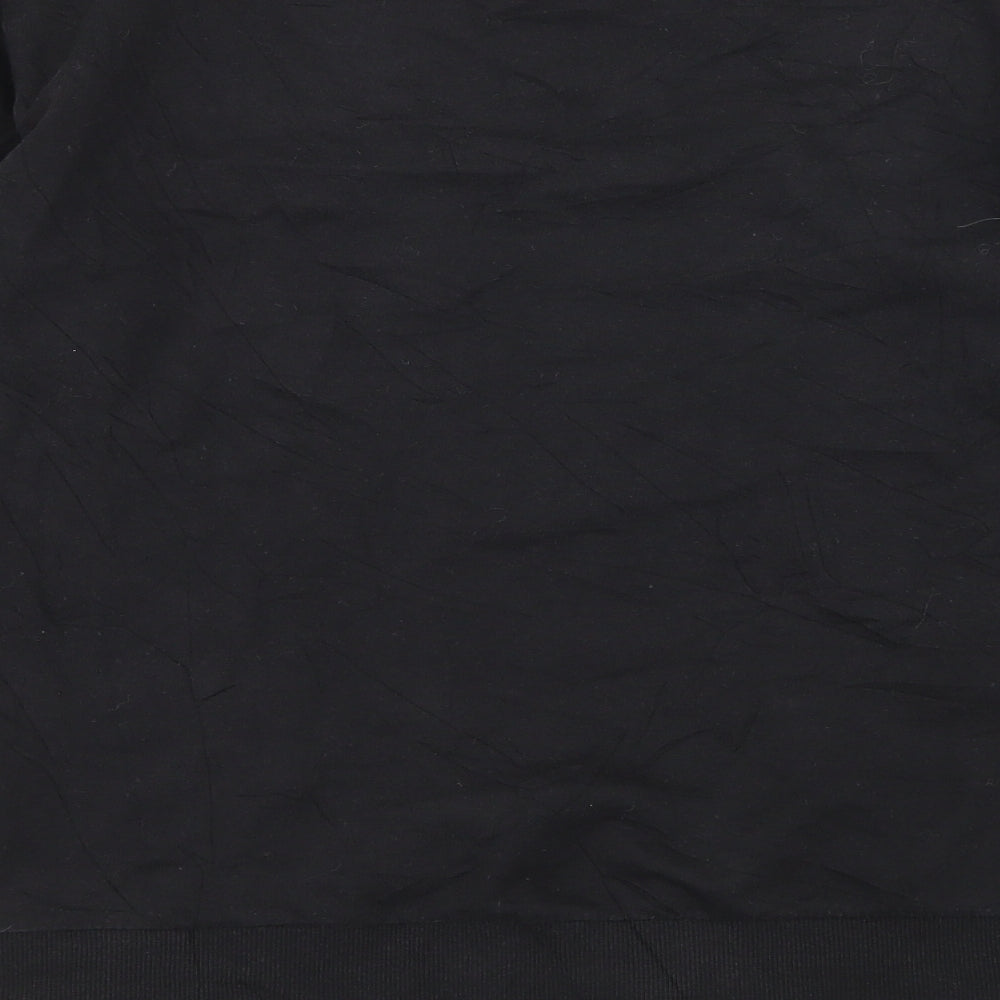 H&M Womens Black Geometric Jersey Pullover Sweatshirt Size S - Creep