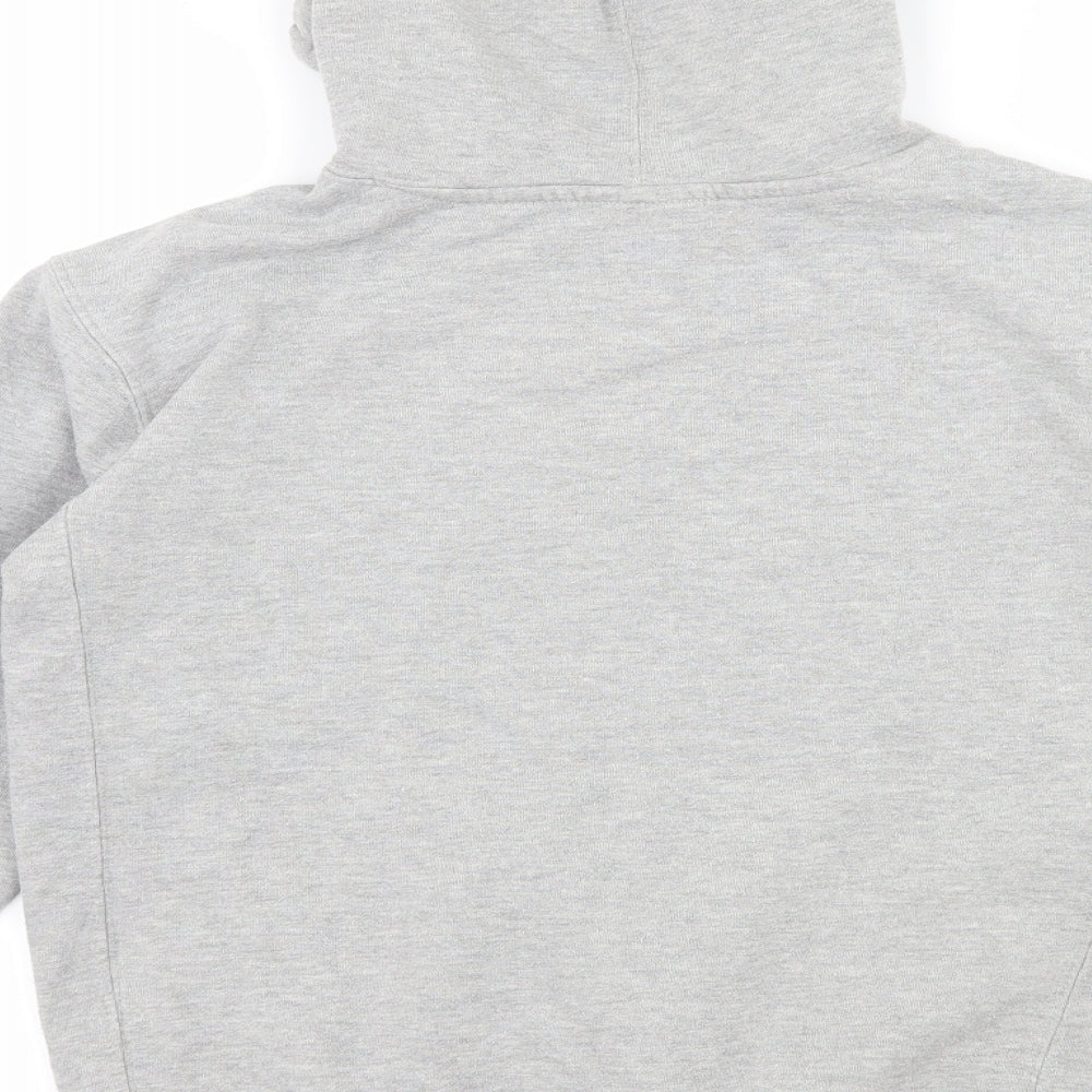Topshop Womens Grey Jersey Pullover Hoodie Size XS