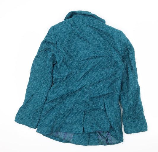 Per Una Womens Blue Overcoat Coat Size 10