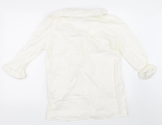 Mens UK Size M French Connection White Button-Up Long Sleeve Casual Shirt