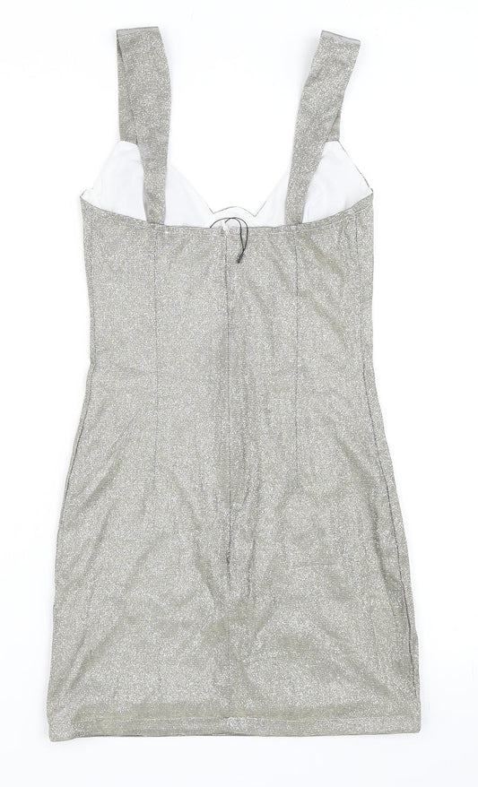 Femme Luxe Womens Gold Bodycon Size 6