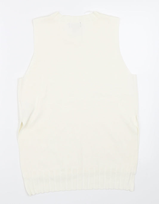 Womens UK Size 10 Topshop Ivory Basic Tank