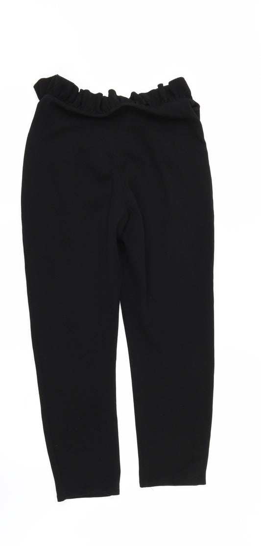 Womens UK Size 10 PRETTYLITTLETHING Regular Fit Black Trousers