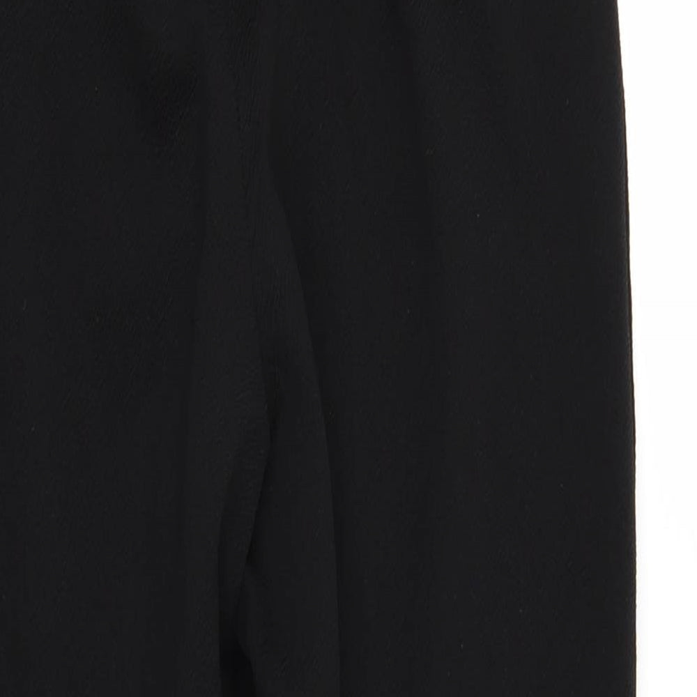 Womens UK Size 10 PRETTYLITTLETHING Regular Fit Black Trousers