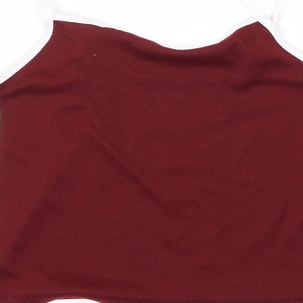 Womens UK Size L SheIn Red Basic T-Shirt