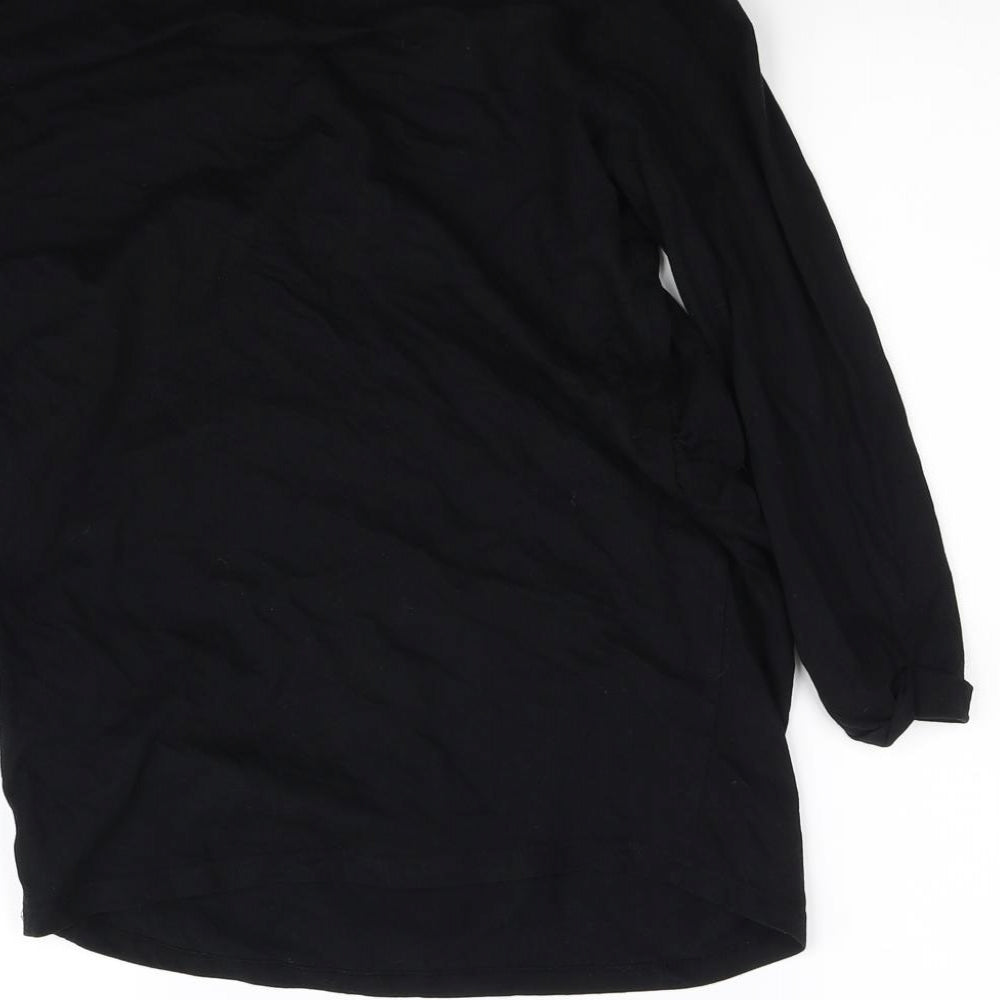 Womens UK Size 8 New Look Black Basic T-Shirt