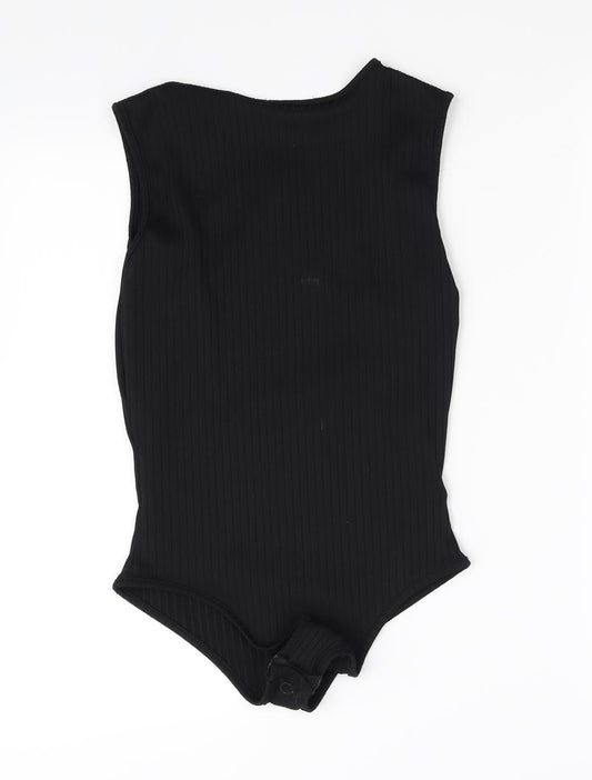 Womens UK Size 10 I SAW IT FIRST Black Basic Blouse