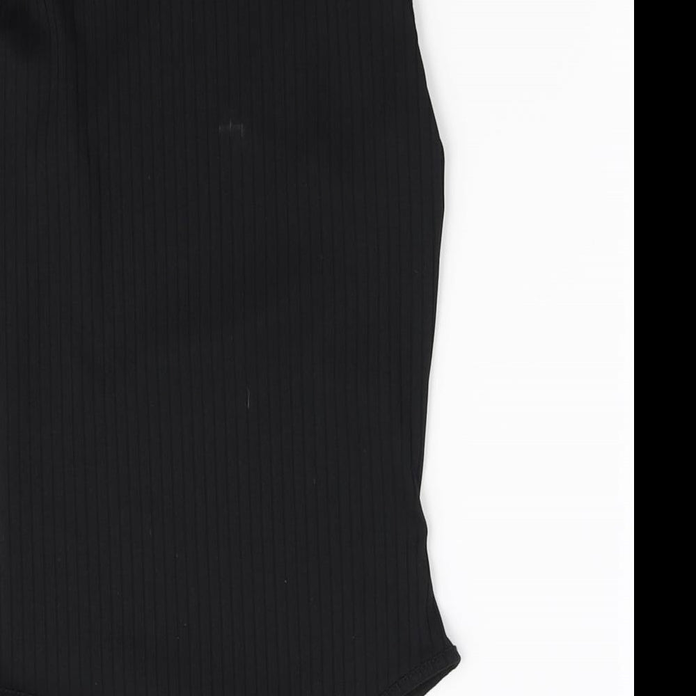 Womens UK Size 10 I SAW IT FIRST Black Basic Blouse