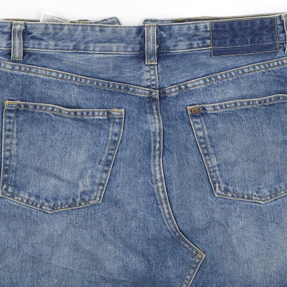 &denim Womens Blue A-Line Skirt Size 4 - l