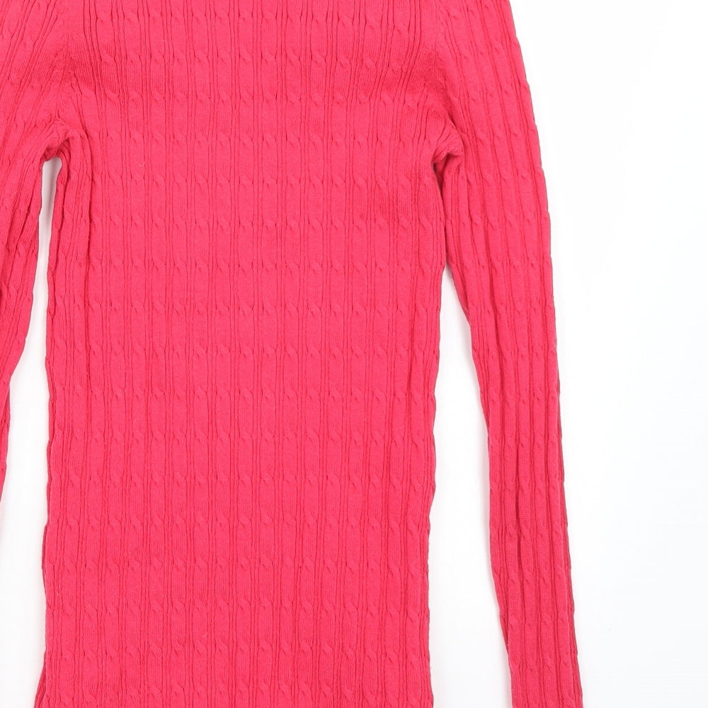 U.S. Polo Assn. Association Womens Pink Pullover Jumper Size S