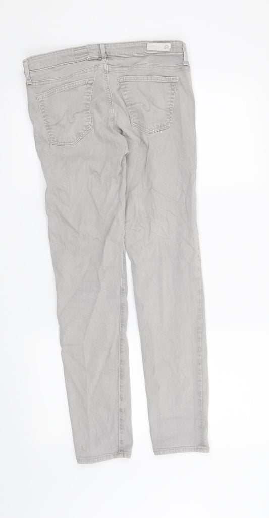 Womens UK Size 28 in Preworn Regular Fit Straight Grey Jeans
