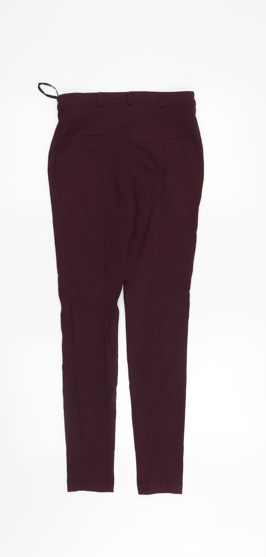 Primark Womens Red Trousers Size 4 L28 in