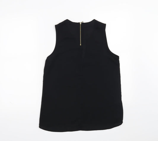 Womens UK Size 8 NEXT Black Basic Blouse