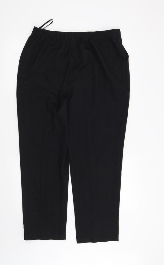 Matalan Womens Black Trousers Size 14 L28 in