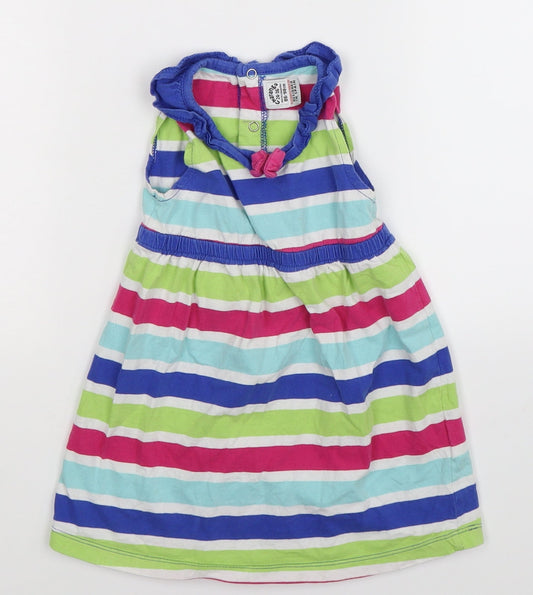 Charanga Girls Multicoloured Striped Fit & Flare Size 2-3 Years