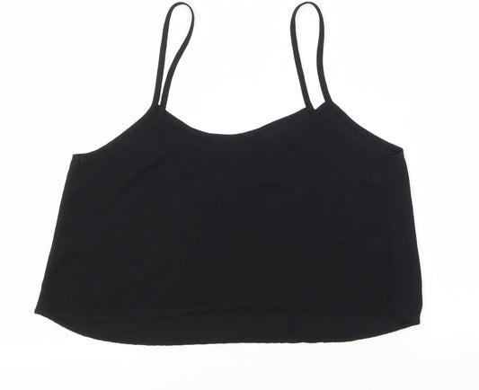 Womens UK Size 10 Topshop Black Basic Tank