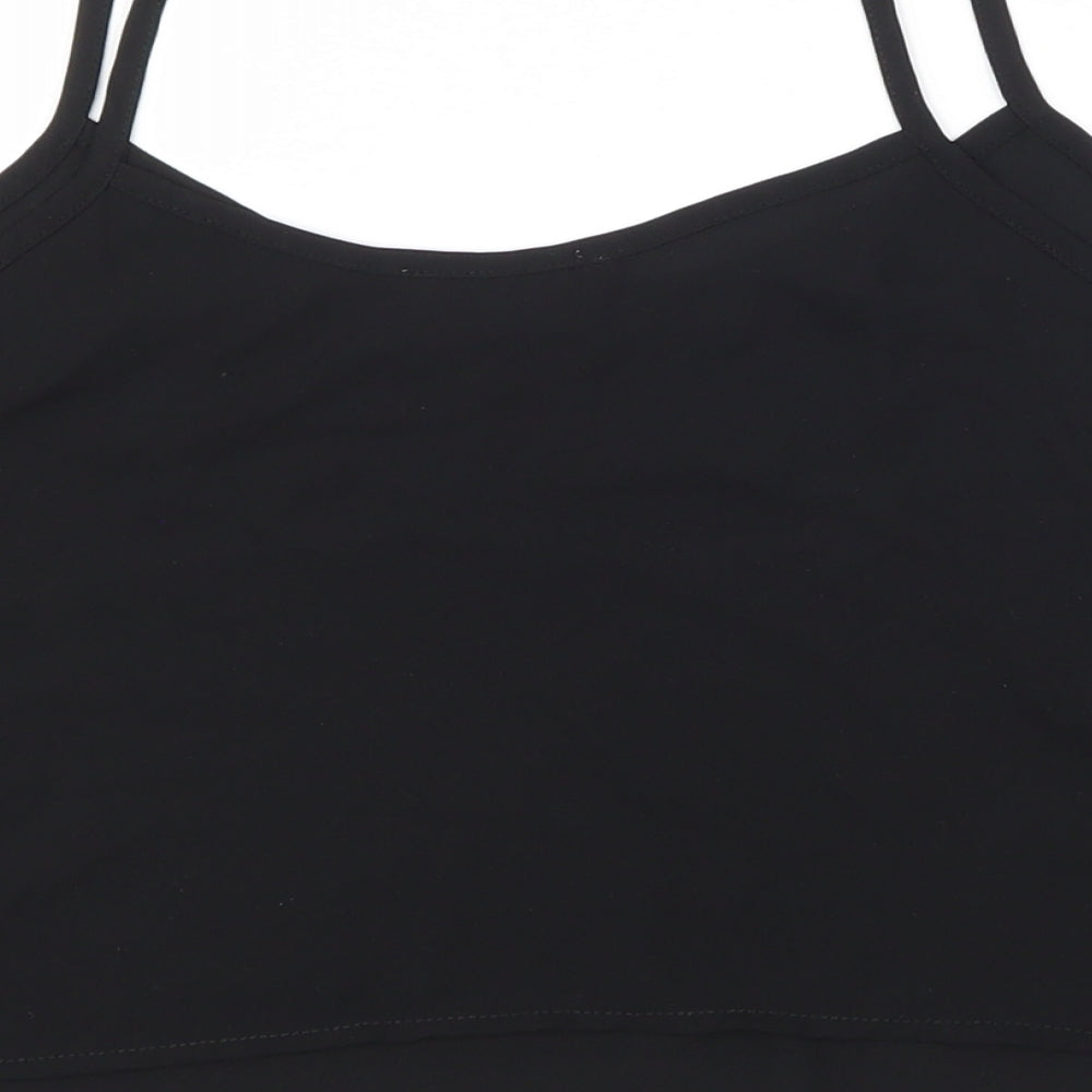 Womens UK Size 10 Topshop Black Basic Tank