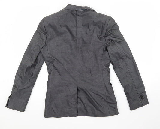 Mens UK Size 34 River Island Regular Grey Suit Jacket