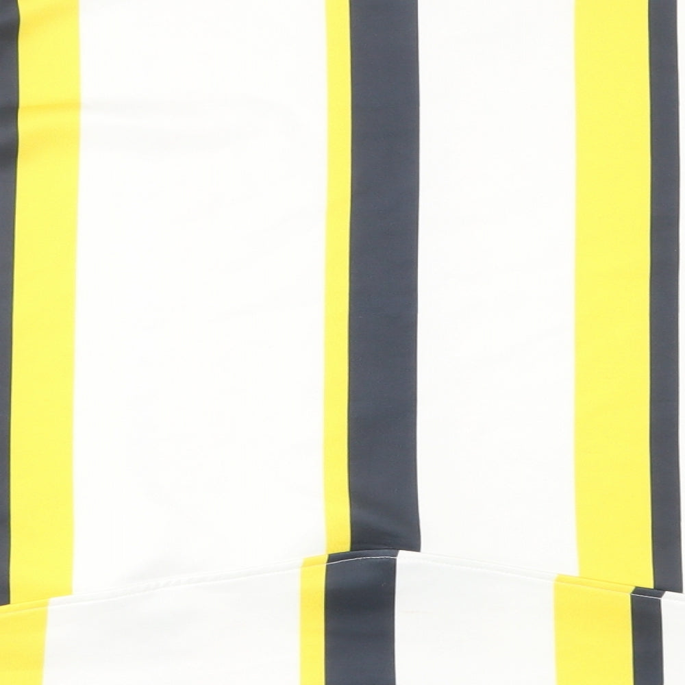 Womens UK Size M Zara Yellow Basic Blouse