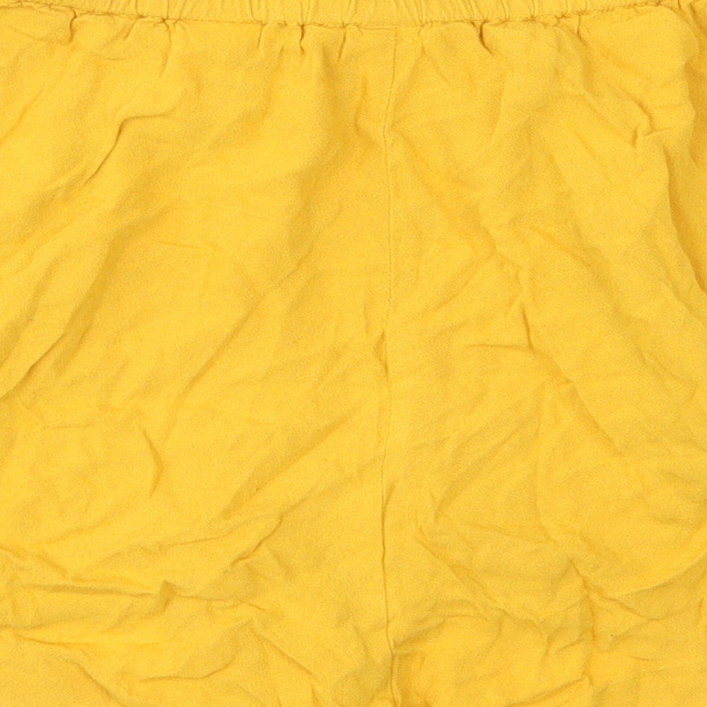 H&M Womens Yellow Hot Pants Shorts Size 36