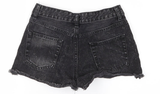 Denim & Co. Womens Black Cut-Off Shorts Size 10
