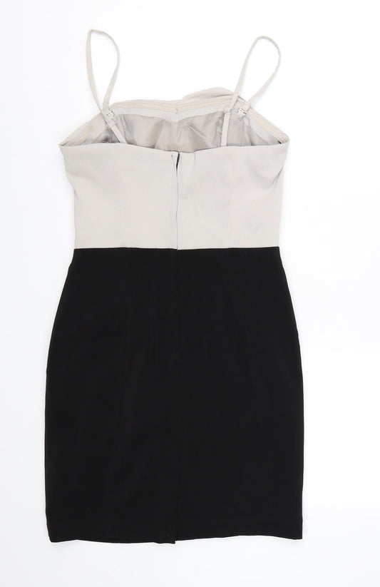 H&M Womens Grey Rayon Bodycon Size 10
