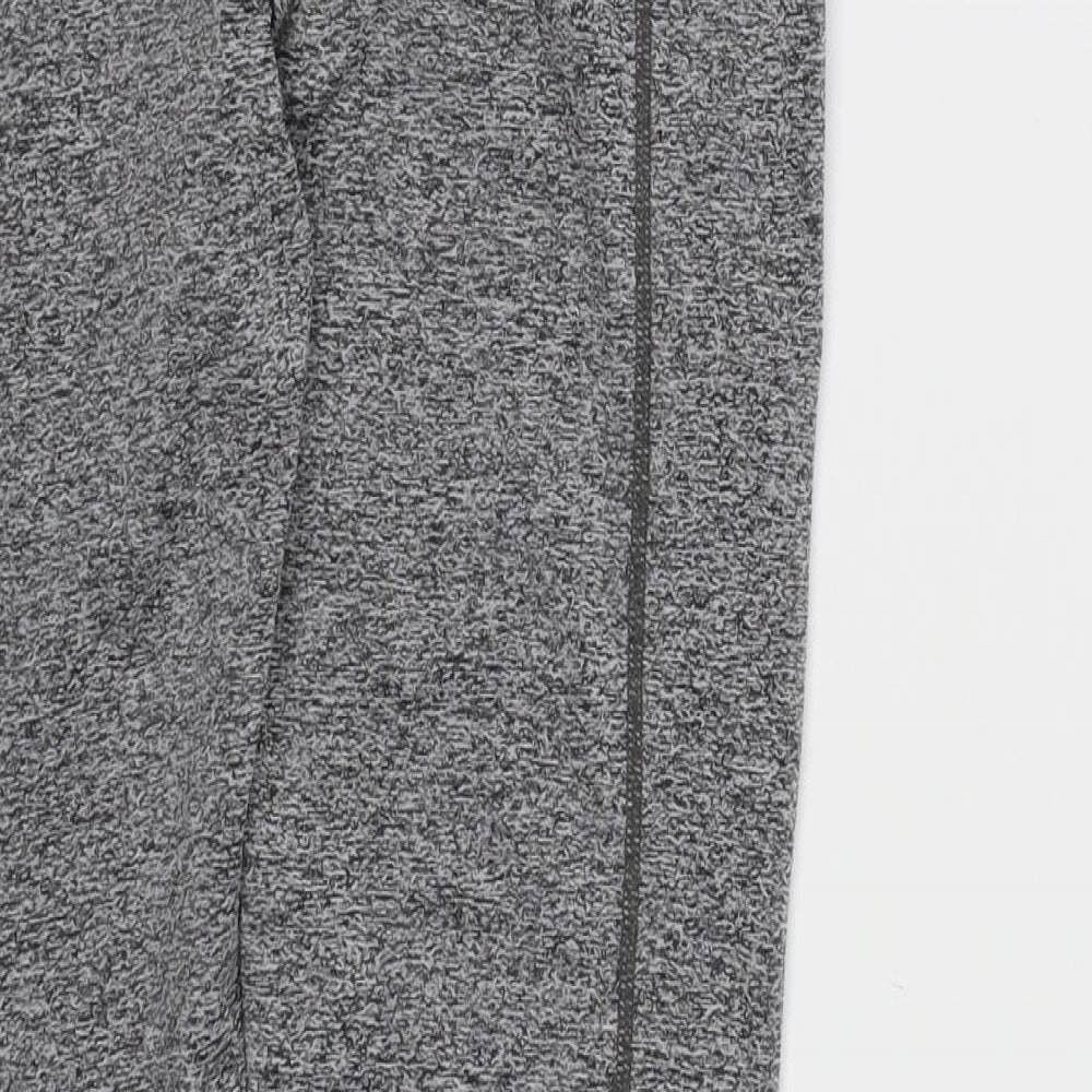 Womens UK Size S Athletic Works Regular Fit Compression Grey Leggings